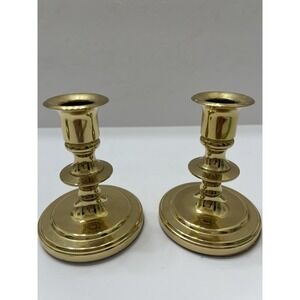 Baldwin Solid Brass Candlestick Holder 4" Forged In America Heavy Vintage USA